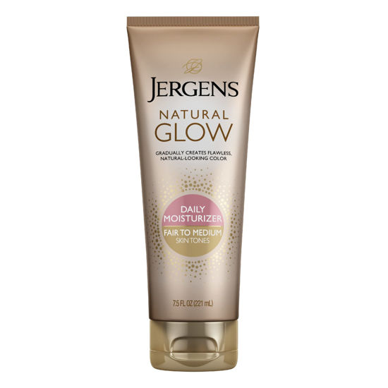 Picture of Jergens Natural Glow, Lotion, Fair to Medium Skin Tone, Daily Moisturizer with Antioxidants & Vitamin E, 7.5 Fl Oz