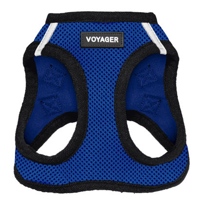 Picture of Voyager Step-in Air Cat Harness - All Weather Mesh Step in Vest Harness for Small and Medium Cats by Best Pet Supplies - Harness (Royal Blue/Black Trim), XXS (Chest: 10.5-13")