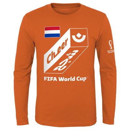 Picture of Outerstuff Mens FIFA World Cup Penalty Long Sleeve Tee, Orange, Large