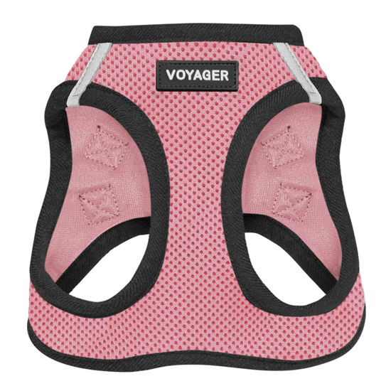 Picture of Voyager Step-In Air Dog Harness - All Weather Mesh Step in Vest Harness for Small and Medium Dogs by Best Pet Supplies - Pink Base, XS