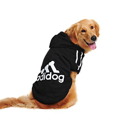 Picture of Idepet Cotton Adidog Large Dog Clothes Hoodies, 3XL, Black