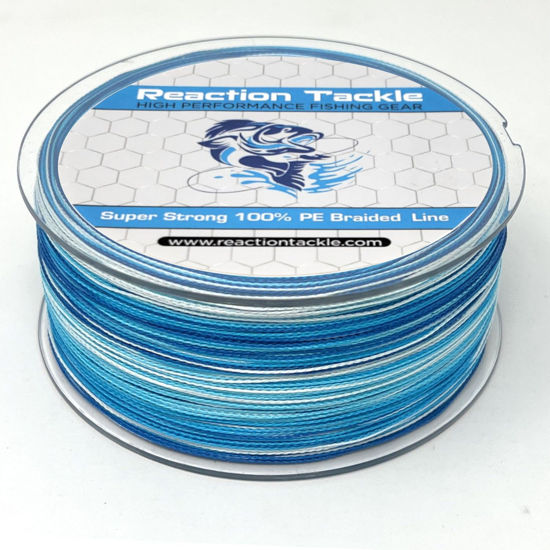 Picture of Reaction Tackle Braided Fishing Line Blue Camo 6LB 150yd