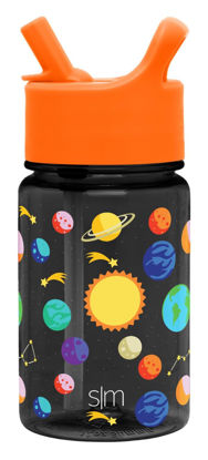 Picture of Simple Modern Kids Water Bottle Plastic BPA-Free Tritan Cup with Leak Proof Straw Lid | Reusable and Durable for Toddlers, Boys | Summit Collection | 12oz, Solar System