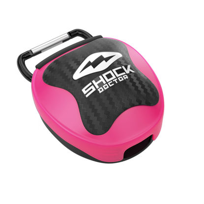 Picture of Shock Doctor Ventilated Mouth Guard Case, Universal Storage for Adult & Youth Sizes, Trans Pink