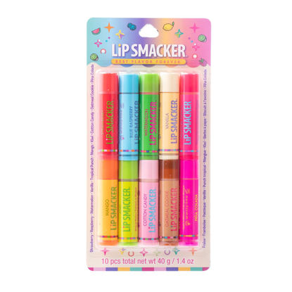 Picture of Lip Smacker Original & Best Party Pack - 10 Moisturizing Lip Balms, Classic Flavors, Hydrating & Protecting - Cruelty-Free- Oatmeal Cookie