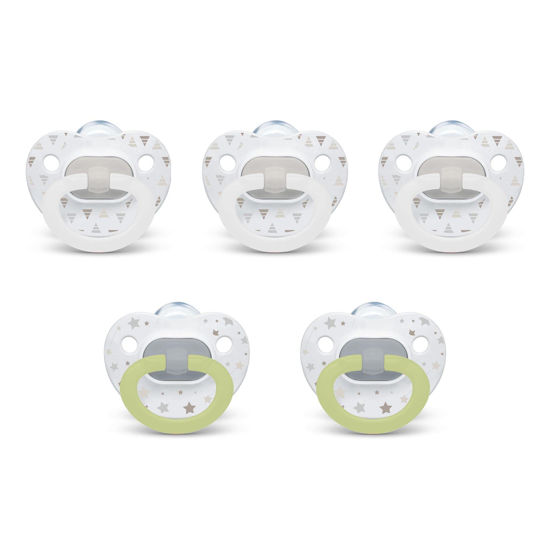 Picture of NUK Orthodontic Pacifiers, 6-18 Months, 5 Pack, Timeless Collection, Amazon Exclusive