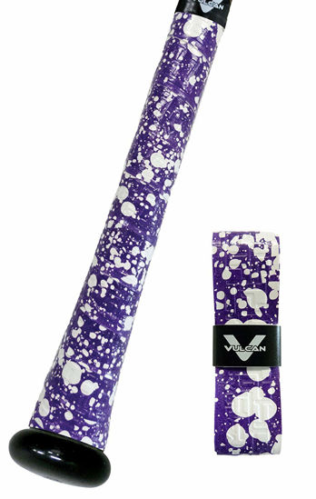 Picture of Vulcan | 1.00mm Bat Grip | Baseball/Softball | Purple Splatter