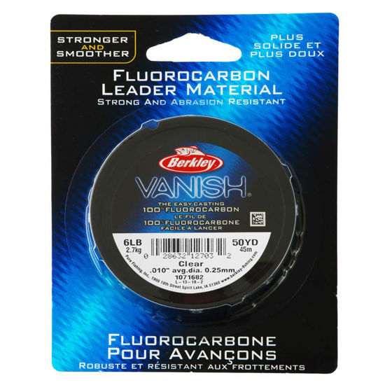 Picture of Berkley Vanish® Leader Material, Clear, 6lb | 2.7kg, 50yd | 45m Fluorocarbon Fishing Line, Suitable for Freshwater Environments