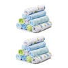 Picture of Spasilk Washcloth Wipes Set for Newborn Boys and Girls, Soft Terry Washcloth Set, Pack of 20, Blue Elephant