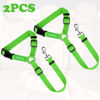 Picture of BWOGUE 2 Packs Dog Cat Safety Seat Belt Strap Car Headrest Restraint Adjustable Nylon Fabric Dog Restraints Vehicle Seatbelts Harness Green