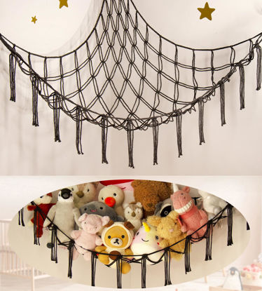 Picture of Stuffed Animals Storage Hammock Net Corner Large Adult Toy Hammock Hanging Organizers Storage Home Living Boys Room Decor Cute Funny Stuff Gifts Decorations