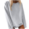 Picture of Womens Oversized Sweatshirt, Fall Fashion 2023 Thin Blouses Basic Loose Fit Lightweight Tunic Pullover 01-Grey,Medium