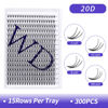 Picture of Individual Lashes Eyelash Clusters 300PCS Lash Clusters Extensions Large Quantity Clusters Comfortable Lashes Thin Band Eyelashes Extension Soft Clusters Eyelashes(300PCS-20D-0.07C,8-16mm Mixed Tray)