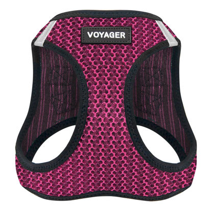 Picture of Voyager Step-in Air Dog Harness - All Weather Mesh Step in Vest Harness for Small and Medium Dogs by Best Pet Supplies - Fuchsia (2-Tone), XS