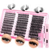 Picture of Fluffy Lash Extension Kit 300pcs DIY Lash Clusters Kit 40D+50D+60D Wispy Cluster Eyelash Extensions 10-18mm Individual Lashes Kit with Lash Bond and Seal and Tweezers by ALPHONSE