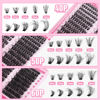 Picture of Fluffy Lash Extension Kit 300pcs DIY Lash Clusters Kit 40D+50D+60D Wispy Cluster Eyelash Extensions 10-18mm Individual Lashes Kit with Lash Bond and Seal and Tweezers by ALPHONSE