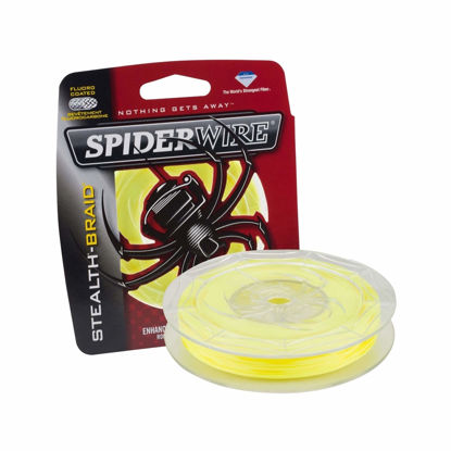 Picture of SpiderWire Stealth® Superline, Hi-Vis Yellow, 6lb | 2.7kg, 125yd | 114m Braided Fishing Line, Suitable for Freshwater and Saltwater Environments