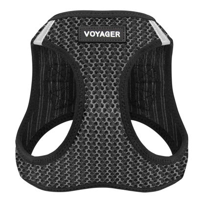 Picture of Voyager Step-in Air Dog Harness - All Weather Mesh Step in Vest Harness for Small and Medium Dogs and Cats by Best Pet Supplies - Harness (Gray 2-Tone), XS (Chest: 13-14.5")