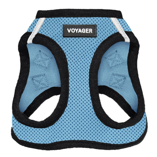 Picture of Voyager Step-In Air Dog Harness - All Weather Mesh Step in Vest Harness for Small and Medium Dogs by Best Pet Supplies - Baby Blue Base, XS