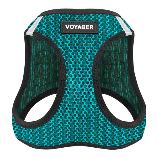 Picture of Voyager Step-in Air Dog Harness - All Weather Mesh Step in Vest Harness for Small and Medium Dogs by Best Pet Supplies - Turquoise (2-Tone), M