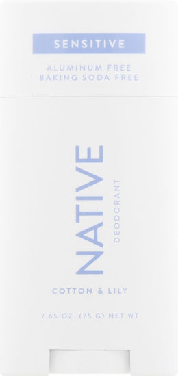 Picture of Native Sensitive Deodorant Contains Naturally Derived Ingredients, 72 Hour Odor Control | Deodorant for Women & Men, Aluminum Free with Baking Soda, Coconut Oil and Shea Butter, Cotton & Lily