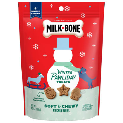 Picture of Milk-Bone Winter Pawliday Soft & Chewy Dog Treats, Chicken Recipe, 4.5 Ounce (Pack of 1)