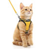 Picture of rabbitgoo Cat Harness and Leash Set for Walking Escape Proof, Adjustable Soft Kittens Vest with Reflective Strip for Cats, Comfortable Outdoor Vest, Lemon Yellow, M