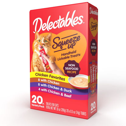 Picture of Delectables Squeeze Up Non-Seafood Variety Pack Lickable Cat Treat, 20 Count (Pack of 1)