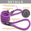 Picture of Fida Durable Slip Lead Dog Leash, 6 FT x 3/8" Heavy Duty Dog Loop Leash, Comfortable Strong Rope Slip Leash for Small Dogs and Puppies, No Pull Pet Training Leash with Highly Reflective(3/8", Purple)