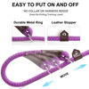 Picture of Fida Durable Slip Lead Dog Leash, 6 FT x 3/8" Heavy Duty Dog Loop Leash, Comfortable Strong Rope Slip Leash for Small Dogs and Puppies, No Pull Pet Training Leash with Highly Reflective(3/8", Purple)