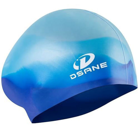 Picture of Womens Silicone Swim Cap for Long Hair,3D Ergonomic Design Silicone Swimming Caps