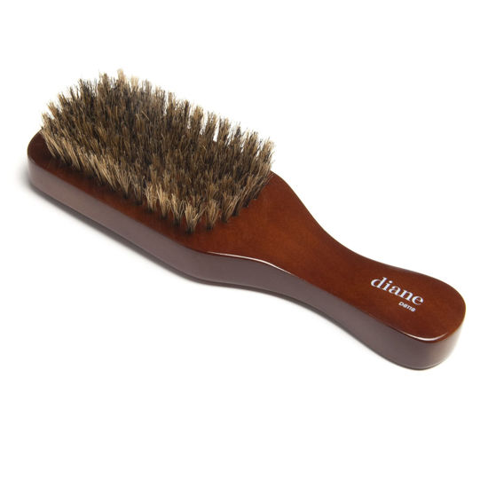 Picture of Diane Premium 100% Boar Bristle Club Wave Brush for Men and Barbers - Medium Bristles for Thick Coarse Hair - Use for Detangling, Smoothing, Wave Styles, Soft on Scalp, Restore Shine and Texture