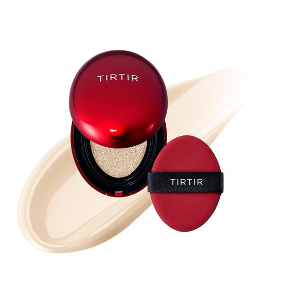 Picture of [*Mini Size*] TIRTIR Mask Fit Red Cushion Foundation | Long-Lasting, Lightweight, Buildable Coverage, Semi-Matte Finish, Korean Cushion Foundation (#13N Fair Ivory, 0.15 Fl Oz)