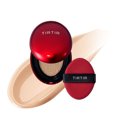 Picture of [*Mini Size*] TIRTIR Mask Fit Red Cushion Foundation | Long-Lasting, Lightweight, Buildable Coverage, Semi-Matte Finish, Korean Cushion Foundation (21N Ivory, 0.15 Fl Oz)