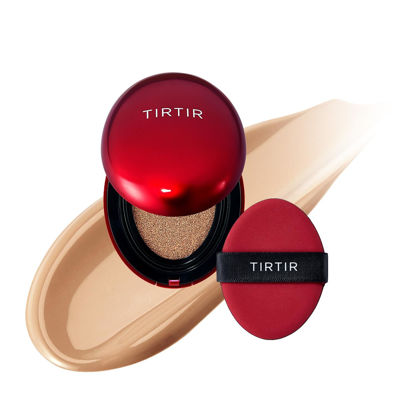 Picture of [*Mini Size*] TIRTIR Mask Fit Red Cushion Foundation | Long-Lasting, Lightweight, Buildable Coverage, Semi-Matte Finish, Korean Cushion Foundation (#33N Macchiato, 0.15 Fl Oz)