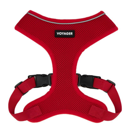 Picture of Aerolite No Pull Mesh Dog Harness with Lightweight, Soft, Breathable Chest Coverage, Reflective Stitching, and Adjustable Straps for Walking, Running, Training, Heavy Duty and Durable - Red, L