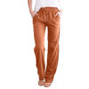 Picture of Trousers for Women Womens Comfy Pants Women Work Pants Business Casual Women Plus Size Pants Linen Outfits Women High Waisted Baggy Cargo Pants for Women Pull On Pants(03-Orange,Large)