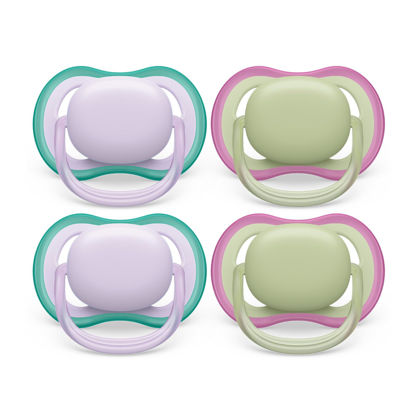 Picture of Philips Avent Ultra Air Pacifier - 4 x Light, Breathable Baby Pacifiers for Babies Aged 0-6 Months, BPA Free with Sterilizer Carry Case, SCF085/50