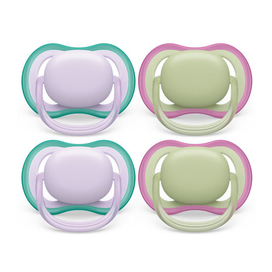 Picture of Philips Avent Ultra Air Pacifier - 4 x Light, Breathable Baby Pacifiers for Babies Aged 0-6 Months, BPA Free with Sterilizer Carry Case, SCF085/50