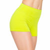 Picture of ALWAYS Women Workout Yoga Shorts - Premium Buttery Soft Solid Stretch Cheerleader Running Dance Volleyball Short Pants Neon Lime Plus X-Large