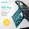 Picture of Bumkins Waterproof Wet Bag for Baby, Travel, Swim Suit, Cloth Diapers, Pump Parts, Pool, Gym Clothes, Toiletry, Strap to Stroller, Daycare, Zipper Reusable Bag, Wetdry Packing Pouch, Jungle