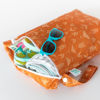 Picture of Bumkins Waterproof Wet Bag for Baby, Travel, Swim Suit, Cloth Diapers, Pump Parts, Pool, Gym Clothes, Toiletry, Strap to Stroller, Daycare, Zipper Reusable Bag, Wetdry Packing Pouch, Boho Orange