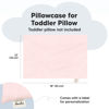 Picture of KeaBabies Toddler Pillowcase for 13X18 Pillow - Organic Toddler Pillow Case for Boy, Kids - 100% Natural Cotton Pillowcase for Miniature Sleepy Pillows - Pillow Sold Separately (Mist Pink)