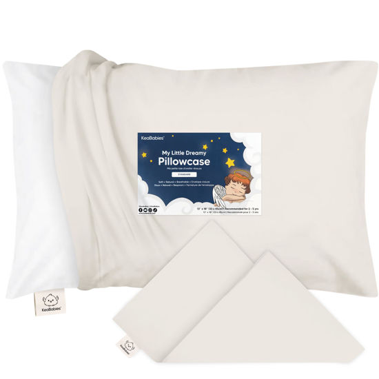 Picture of KeaBabies Toddler Pillowcase for 13X18 Pillow - Organic Toddler Pillow Case for Boy, Kids - 100% Natural Cotton Pillowcase for Miniature Sleepy Pillows - Pillow Sold Separately (Clay)