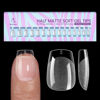 Picture of BTArtbox Extra Short Coffin Fake Nails - 320pcs Short Nail Tips Pre-shape Half Matte Soft Gel Tips, Full Cover Clear Acrylic False Nails fot Nail Extension Home DIY Nail Salon