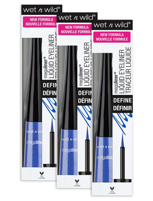 Picture of (3 Pack) WET N WILD MegaLiner Liquid Eyeliner - Voltage Blue