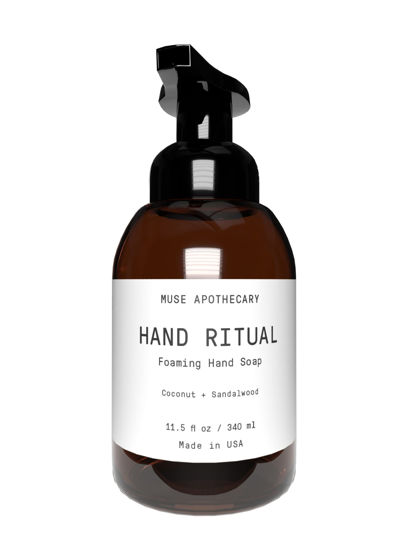 Picture of Muse Bath Apothecary Hand Ritual - Aromatic and Nourishing Foaming Hand Soap, Infused with Natural Aromatherapy Essential Oils - USDA Certified Biobased - 11.5 oz, Coconut + Sandalwood