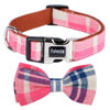 Picture of Faleela Soft &Comfy Bowtie Dog Collar,Detachable and Adjustable Bow Tie Collar,for Small Medium Large Pet (Medium (Pack of 1), Pink)