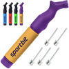 Picture of SPORTBIT Ball Pump with 5 Needles - Push & Pull Inflating System - Great for All Exercise Balls - Volleyball Pump, Basketball Inflator, Football & Soccer Ball Air Pump - Goes with Needles Set