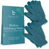 Picture of Exfoliating Glove (4 Pcs, 2 Pairs) - Medium Exfoliate Glove for Dead Skin Bath Exfoliating Gloves for Shower Spa Massage Body Scrub - Shower Gloves Exfoliating for Women & Men